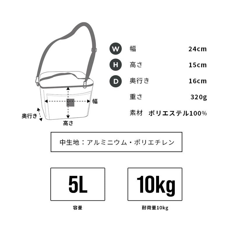 KiU 2024 K242-900 Cooling Bag, Waterproof, 600D Soft, Cooler Bag,