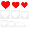8 Pack Large Heart Stencils for Crafts, Reusable PET Plastic