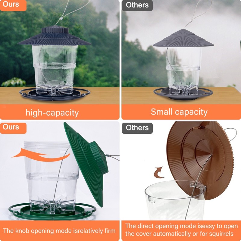 Foldable Bird Feeders for Outside Portable Proof Birds Feeder Hanging
