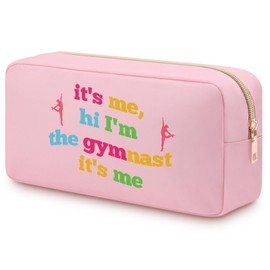 Heigebi Gymnast Makeup Bag Gymnastics Gifts for Girls Daughter Gymnast Graduation Birthday Gift for Gymnast Team Gymnastics Lover Oxford Cloth Cosmetic Bag Gymnastics Stuff Accessories