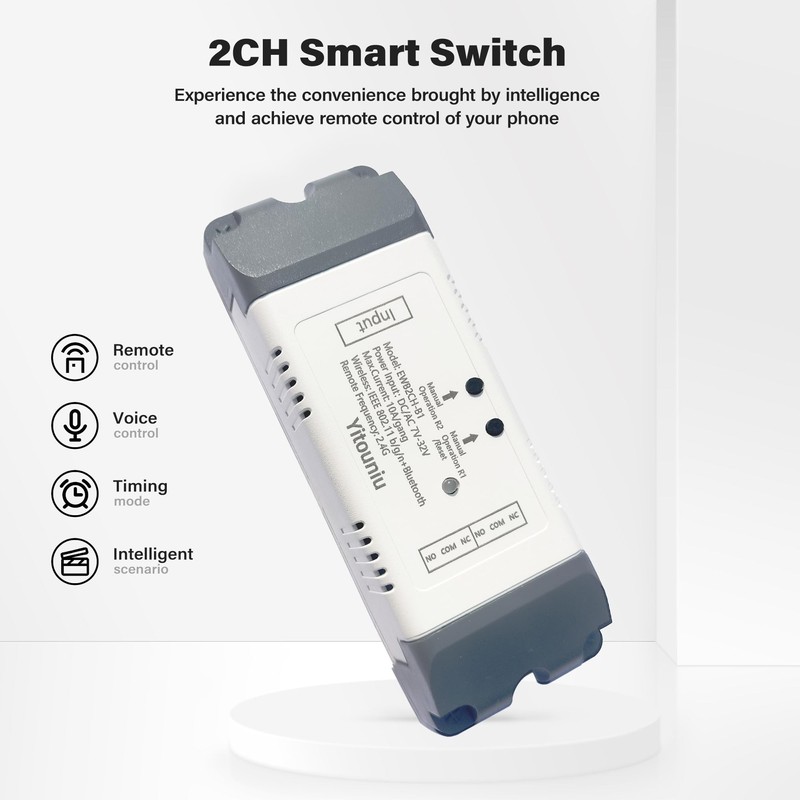 EWeLink 2CH 7-32V WiFi RF Wireless Switching Relay, Point Self-Locking