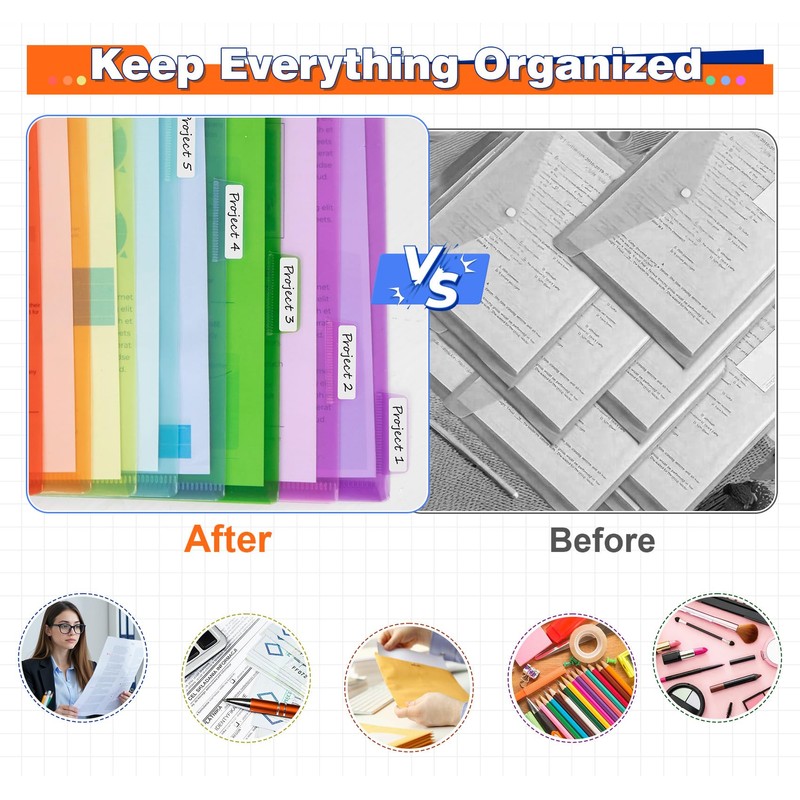 Agoer Document Folder A4 with Index, 16 [Opening Top] Document