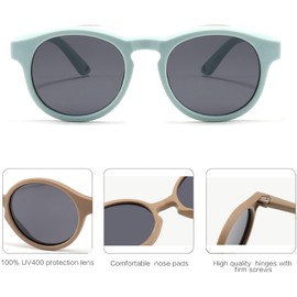 Baby Flexible Polarized Sunglasses with Strap UV400 Protection SunGlasses with Pouch for Toddler Infant Girls Boys Age 0-12 Months