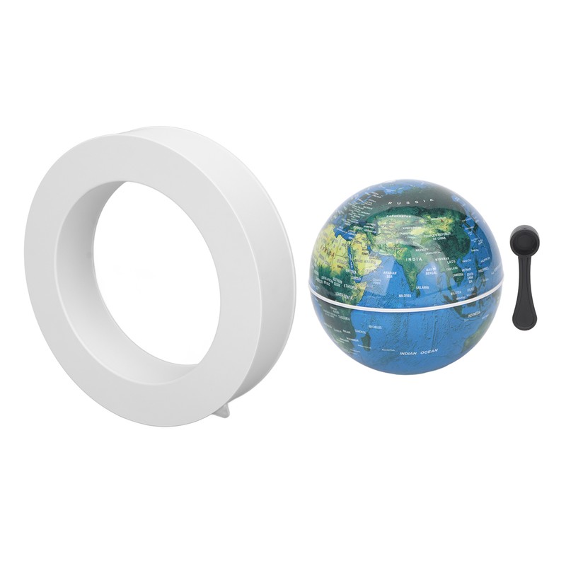 Magnetic Levitation Globe White Built in LED Light Frosted Texture