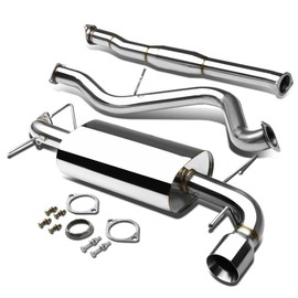 Auto Dynasty 4.5 Inches Burnt Muffler Tip OE Style Catback Exhaust System Compatible with Subaru Impreza WRX 2.5L 08-14