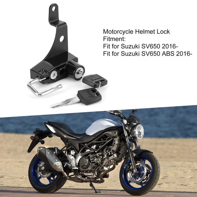 Motorcycle Helmet Lock AntiTheft Motorbike Helmet Lock Kit Fit for