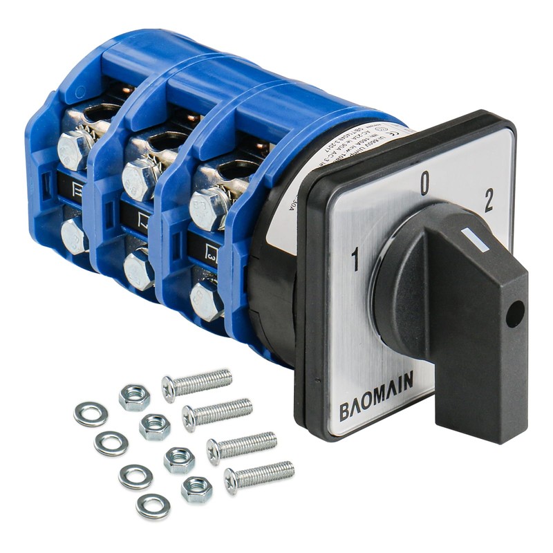 Baomain 160A Rotary Selector Cam Changeover Switch, SZW26-160/D303.3 AC 660V