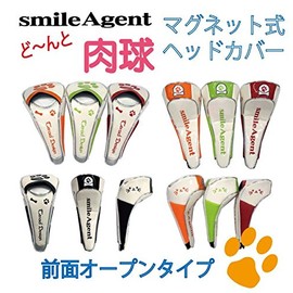 Golf Head Cover Driver Paw Model Magnetic Head Cover (White/Black)