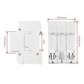 Heschen Surge Protector SPD, HS-20RT-C, 3P 275VAC 20KA, Integrated Replaceable Overcurrent Fuse, Fireproof, 35mm DIN Rail Mount
