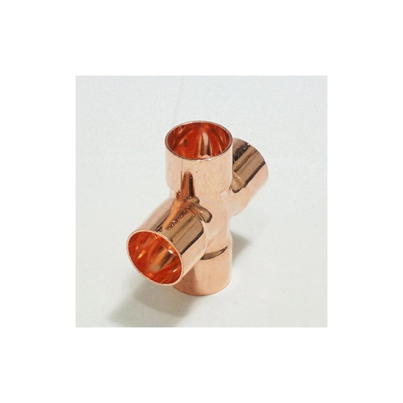22mm Copper End Feed Equal Copper Cross 4 Way Plumbing