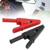 10pcs Electric Test Clip Brass Red Black 4mm/0.2in Hole 20mm/0.8in