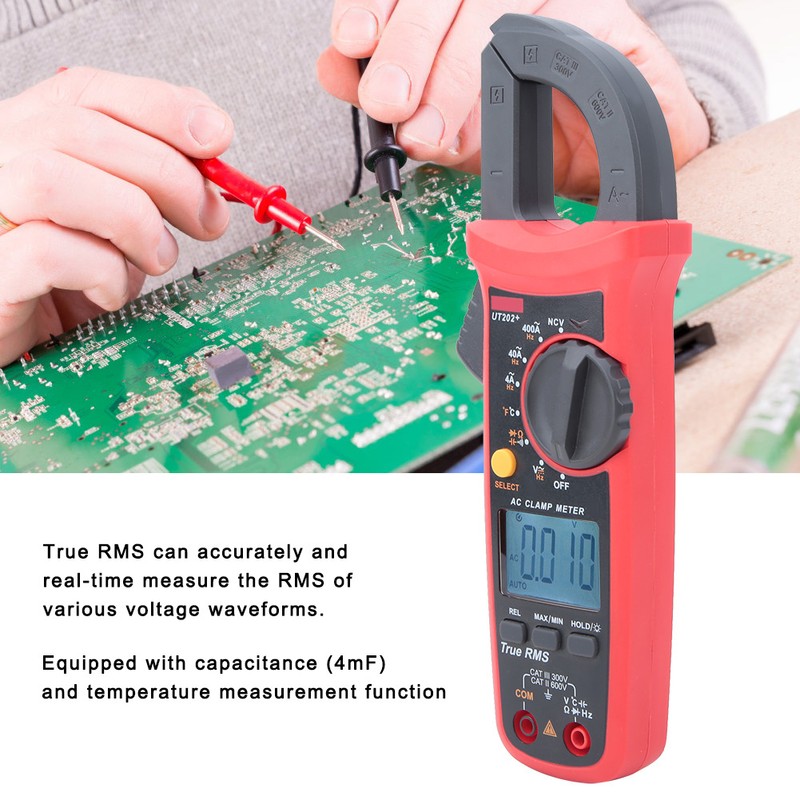 UNi T UT202+ Portable HandHeld Automatic Range True RMS Clamp