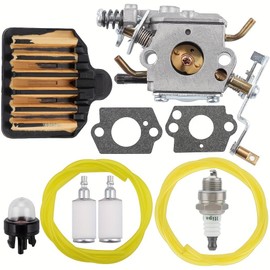 573952201 Carburetor Kit Compatible with Craftsman 358350982 358350981 Chainsaws Compatible with Poulan PP5020AV PP4818A Chainsaws