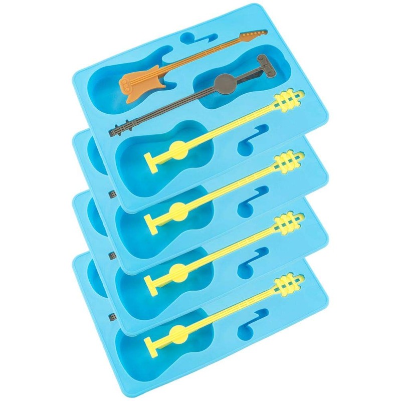 Fairly Odd Novelties 4 Pack Guitar Ice Cube Tray, One