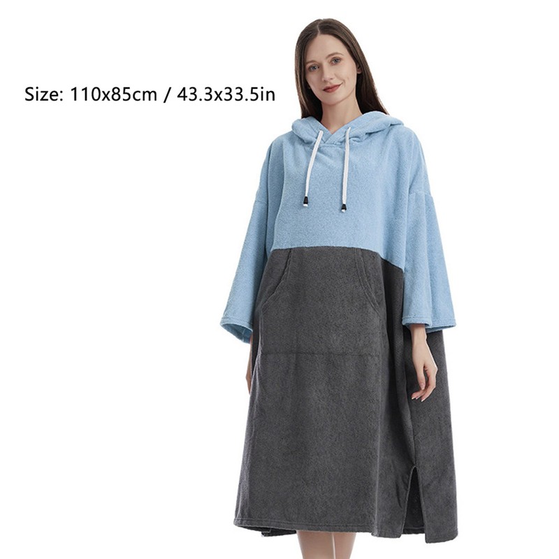 Quick Dry Bath Towels Pool Changing Robe Quick-Dry Poncho Surfing