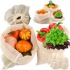 8 Pcs Reusable Cotton Mesh Produce Bags, Biodegradable Washable Eco-Friendly,