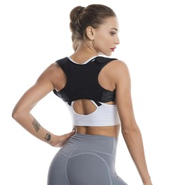RUISTLI-Corrector de Postura Ajustable, Faja Corrección de la Postura de Espalda Unitalla para Mujer, Hombre y Adolescentes, Chaleco Corrector Postura Hombros, Alivio del Dolor de Hombros, Cómodo Discreto Anti transpirable y Fácil de usar