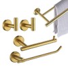 JQK Bathroom Hardware Set, 5-Piece Bath Accessories Set Brushed Gold