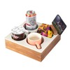 Hitseon Couch Cup Holder Tray, Handy Soft Silicone Acacia Wooden