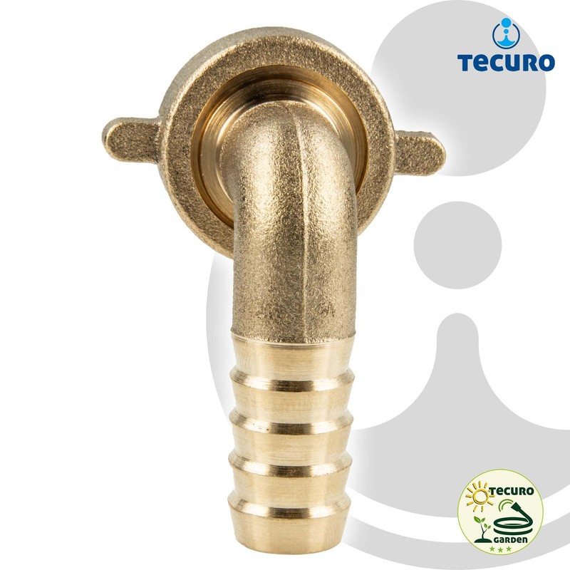tecuro Hose Fitting with 3/4 Inch Nut x 90° Spout