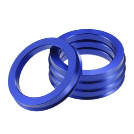 A ABSOPRO Car Hub Centric Rings OD 73.1mm to ID 56.1mm Hub Centric Rings Wheel Bore Center Spacer Aluminum Alloy Blue (Set of 4)