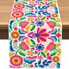 Vohado Camino de Mesa Floral Mexicano Día de los Muertos