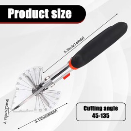 Multifunctional Mitre Shears Cutter Tool, 45° - 135° Mitre Shears for Cutting Wood Moulding, Trunking Venetian Blind Cutter Round Cutting Tool for Cutting PVC PPR PE Pipe, Wood, Branch, Wire, Etc