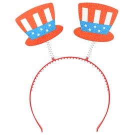 Needzo Patriotic Hat Bopper Headband, Red, White and Blue, Fourth of July, Olympics Hair Band, Summer Party Accessories, One Size Fits Most