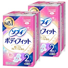 Sophy Body Fit for Normal Days with Wings, 8.3 inches (21 cm), 80 Sheets (20 Sheets x 2 Packs) (Sanitary Supplies, Napkins)