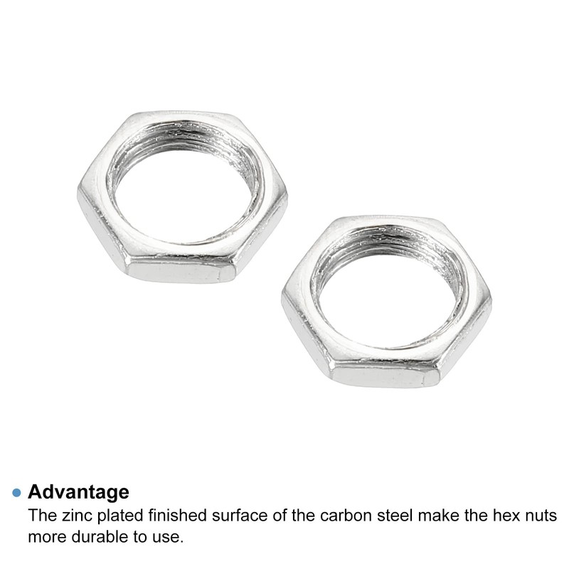 PATIKIL 30-Pack M8 x 0.75 Steel Hex Nut Metric Thread