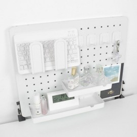 White Magnet Desk Perforated Board Perforated Accessory Peg Board stand type/50x40