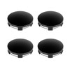 4Pcs Hub Centre Caps, 60mm Universal Black Alloy Wheel Hub