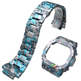 Metal Watchband With Watch Case For Casio For G-shock DW-5600 GW-B5600 GB-5600 GWX-5600 DW-5000 DW-5025 DW-5030 DW-5035 GW-5000 GW-5035 Men's Bracelet Strap Band With Watch Bezel Lightweight Aluminum