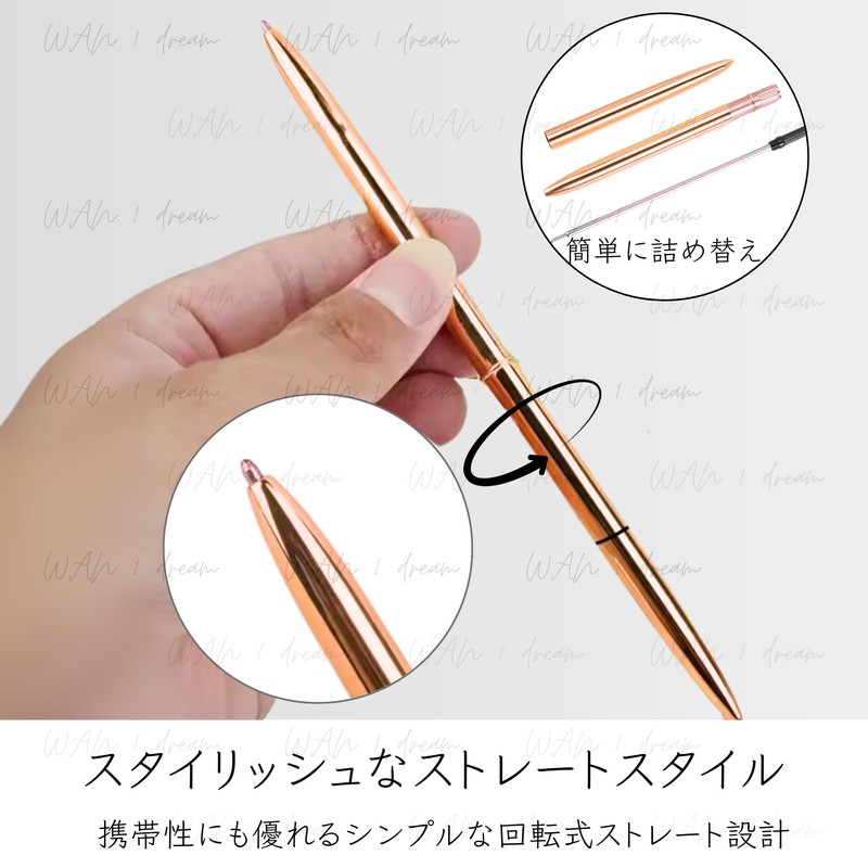 Design Pen & Pen Stand [Refill Included] Desk Pen Reception