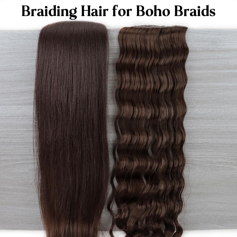 IIFLYDSFA Dark Brown Braiding Hair Pre Stretched for Boho Braids