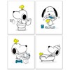 Snoopy and Woodstock Bathroom Prints - Set of 4 (8
