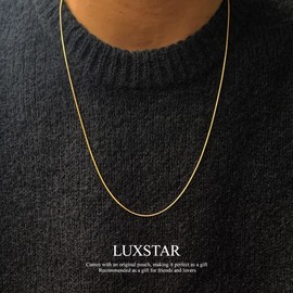 LUXSTAR Snake Chain, Thin, 0.08 inch (2 mm), Unisex, Hypoallergenic, 18K Coating, Surgical Stainless Steel, Stainless Steel, No Gemstone