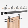 BONIKLUBA 6.6FT Box Rail Sliding Barn Door Hardware,Wall Mount Track