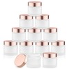 12 Pcs 60g/2oz Glass Cosmetic Jars Refillable Cream Bottle Containers