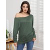 Poetsky Women's Long Sleeve Tops Casual T Shirts Basic Blouse