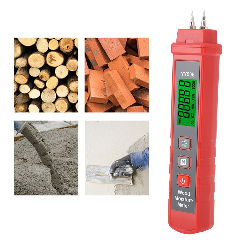 Wood Moisture Meter Professional High Accuracy Digital Handheld LCD Moisture