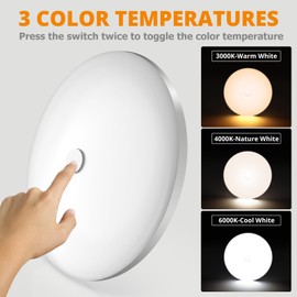 GZV RV Interior Light, 12V RV Led Lights Interior, 4.5 RV Led Ceiling Puck Lights Interior 12V, 3 Color RV Led Lights for Inside/Camper/Trailer/Car (1 Pack, 3000K/4000K/6000K)