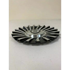 Borghini B24 CSB-24-1A Black and Machined Wheel Center Cap CSB24-1A25M/B