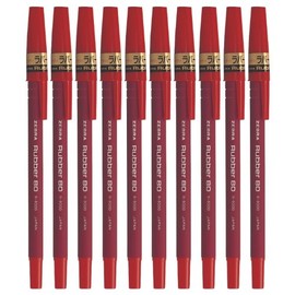 ゼブラ ラバー80ボールペン 赤 R-8000-R アカ 10個セット