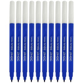 Doms Aqua Felt Tip Pens, BLUE, Pack of 10, Fibre Felt Tip Water Colour Pens, Write Draw Sketch Mark, Perfect for School Office Home Everyday Use