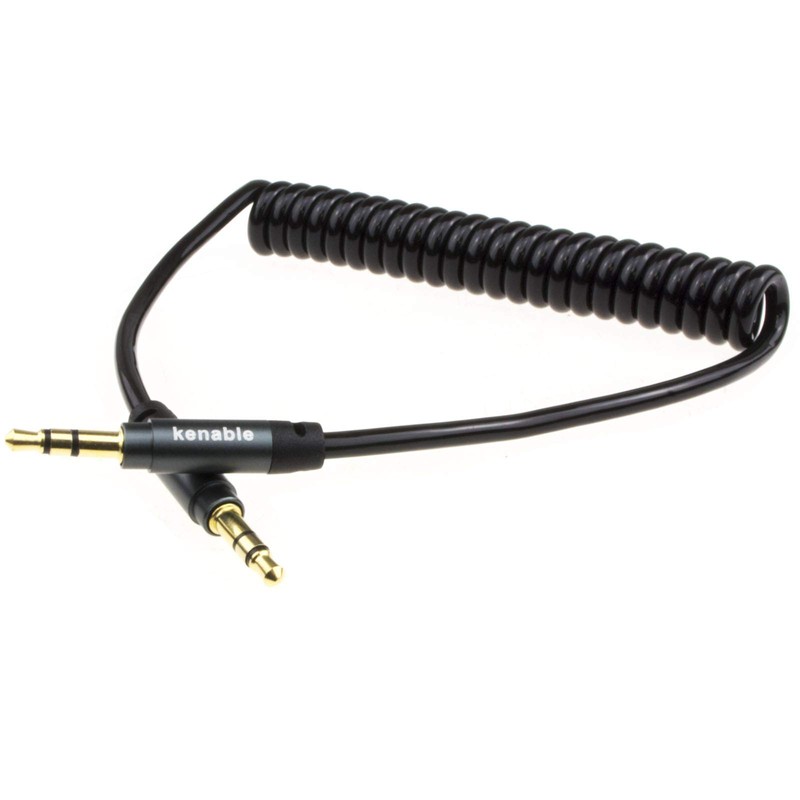 kenable PRO 22AWG COILED 3.5mm Stereo Jack Cable AUX Headphone