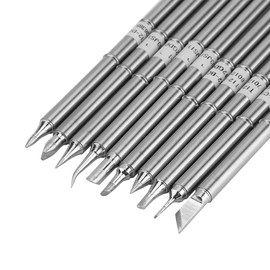 T12 Series Oxygen Free Copper Soldering Iron Tips, Temperature Range: 200℃~480℃ Max Power: 75W for FX-951 Soldering Stations (Pack of 10)
