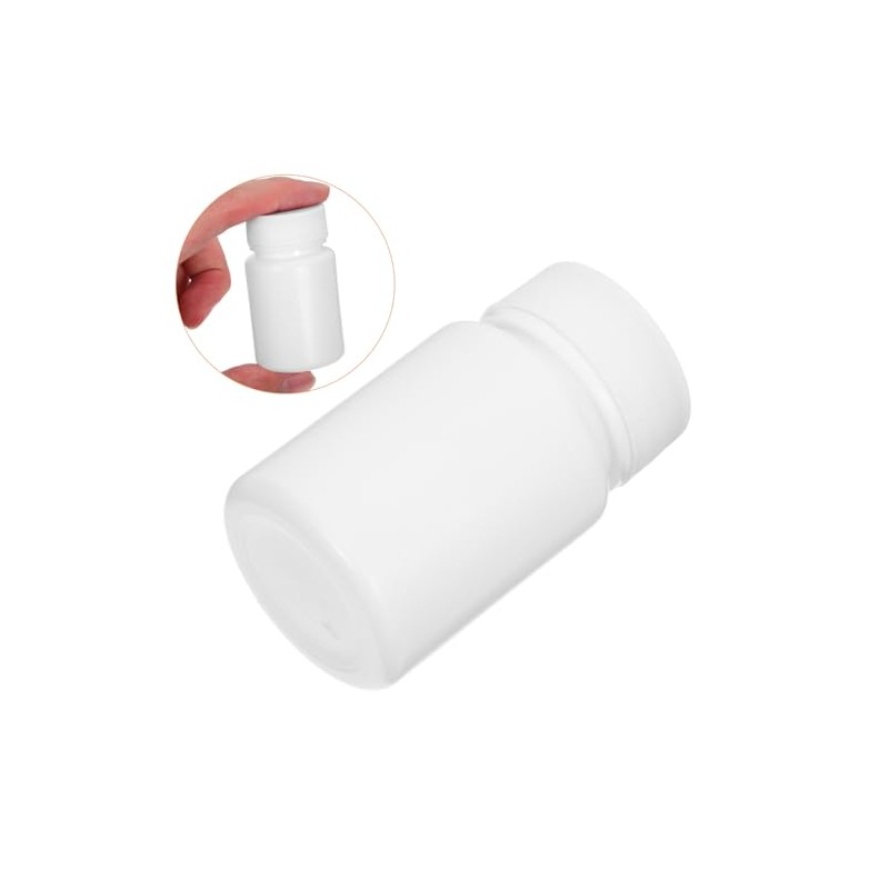 Healvian Pastillero 50 Frascos De Pastillas De Plástico Vacíos Con