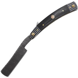 Old Ram Straight Razor | Straight Edge-Razor Sharp High Hardness Real Damascus Steel Cutthroat Straight Edge-Blade | Barber Razor (328)