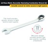 Titan 17365 12-Piece 12-Point 72-Tooth Metric Reversible Ratcheting Combination Wrench